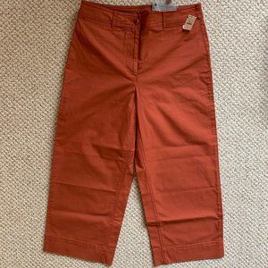 TALBOTS - Wide Leg Crop Chinos - NEW with Tags